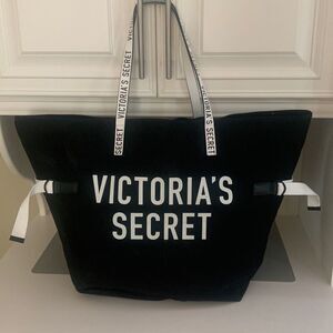 Victorias Secret Black Canvas Tote